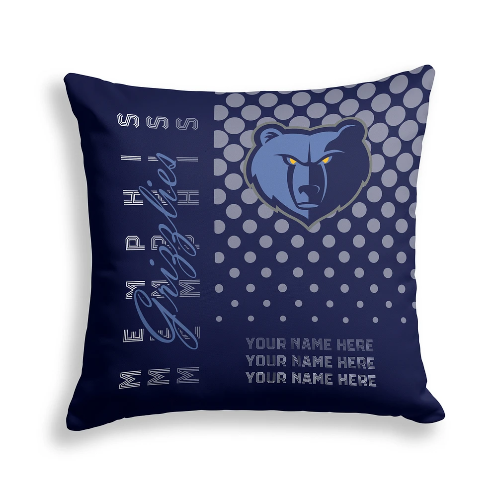 Pegasus Memphis Grizzlies 18" x 18" Script Dot Fade Personalized Decor Pillow