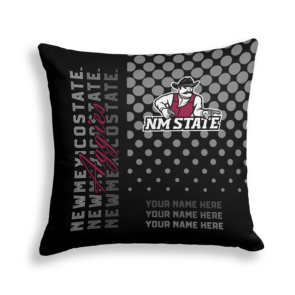 Pegasus New Mexico State Aggies 18" x 18" Script Dot Fade Personalized Decor Pillow