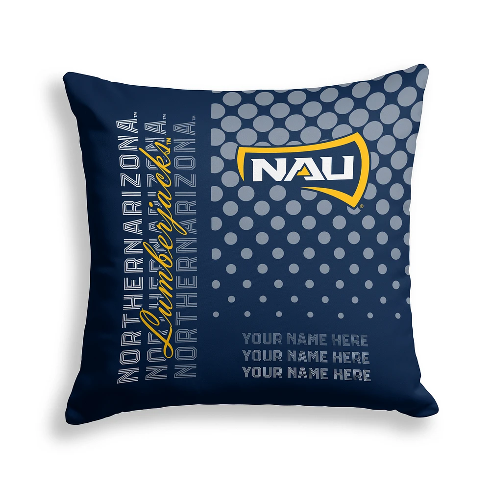 Pegasus Northern Arizona Lumberjacks 18" x 18" Script Dot Fade Personalized Decor Pillow