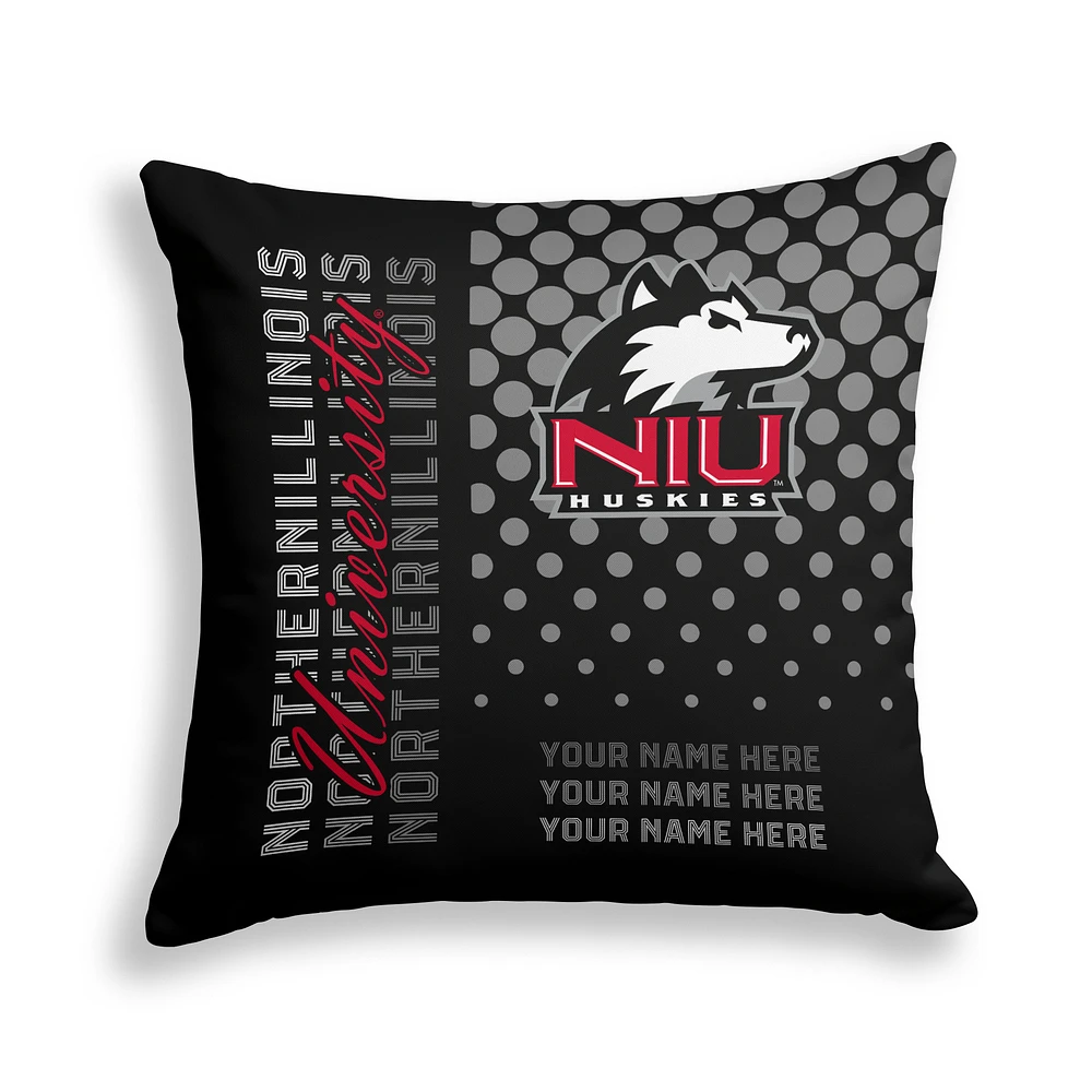 Pegasus Northern Illinois Huskies 18" x 18" Script Dot Fade Personalized Decor Pillow