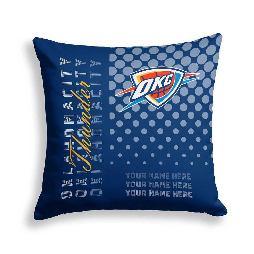 Pegasus Oklahoma City Thunder 18" x 18" Script Dot Fade Personalized Decor Pillow