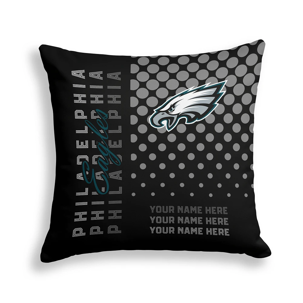 Pegasus Philadelphia Eagles 18" x 18" Script Dot Fade Personalized Decor Pillow