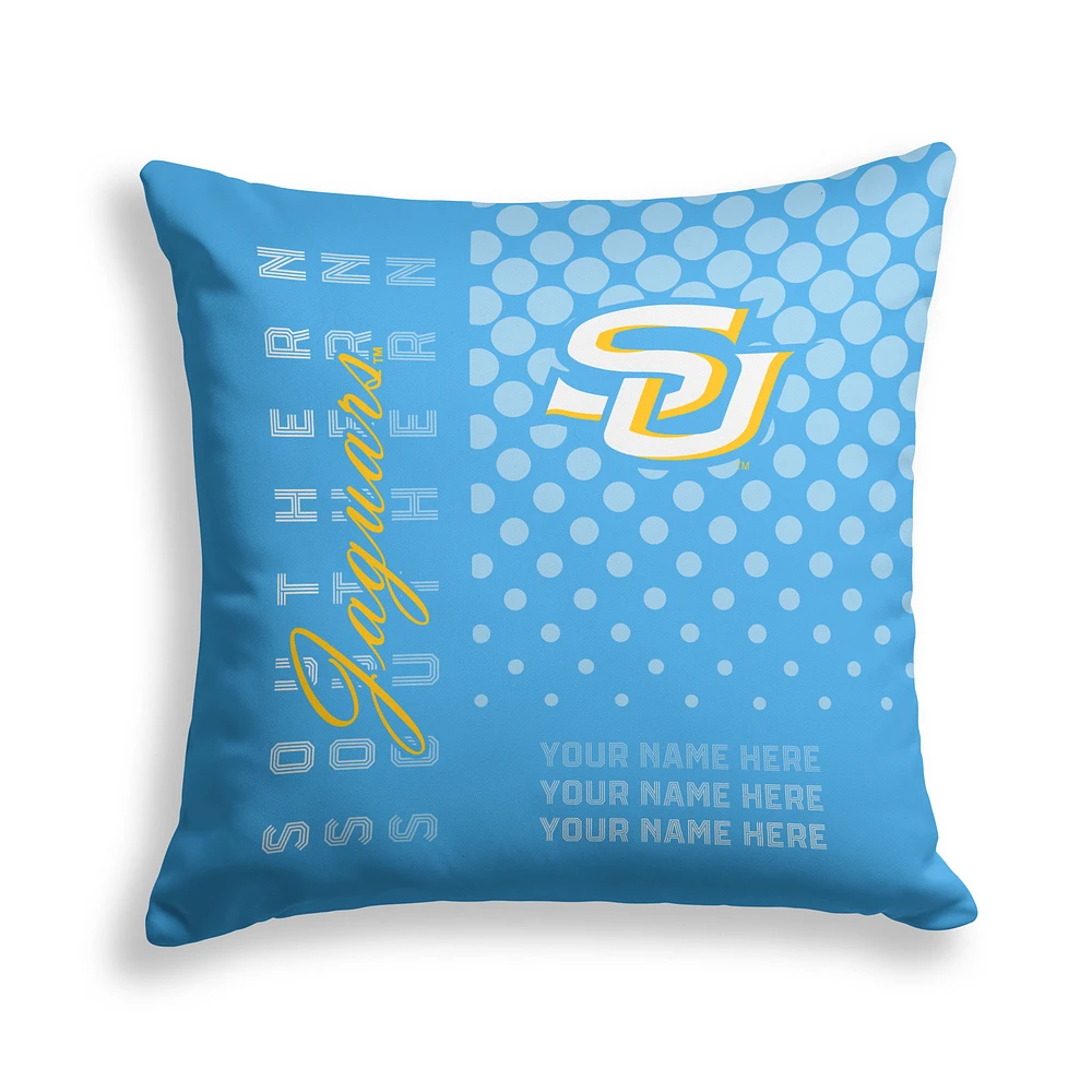 Pegasus Southern University Jaguars 18" x 18" Script Dot Fade Personalized Decor Pillow