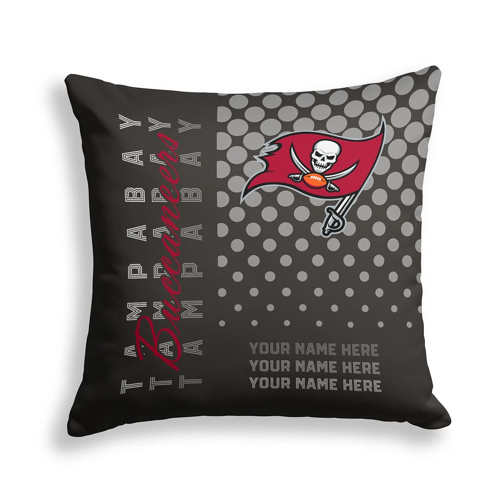 Pegasus Tampa Bay Buccaneers 18" x 18" Script Dot Fade Personalized Decor Pillow