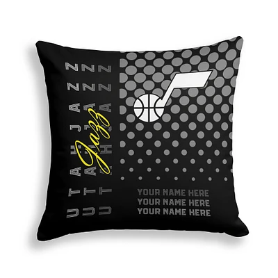Pegasus Utah Jazz 18" x 18" Script Dot Fade Personalized Decor Pillow