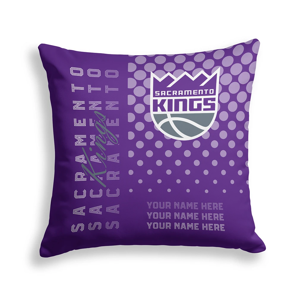 Pegasus Sacramento Kings 18" x 18" Script Dot Fade Personalized Decor Pillow