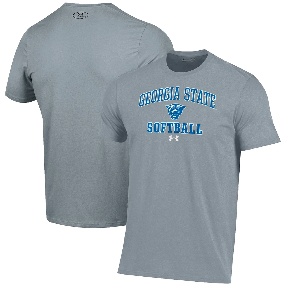 Men's Under Armour Gray Georgia State Panthers Arch Softball Performance T-Shirt