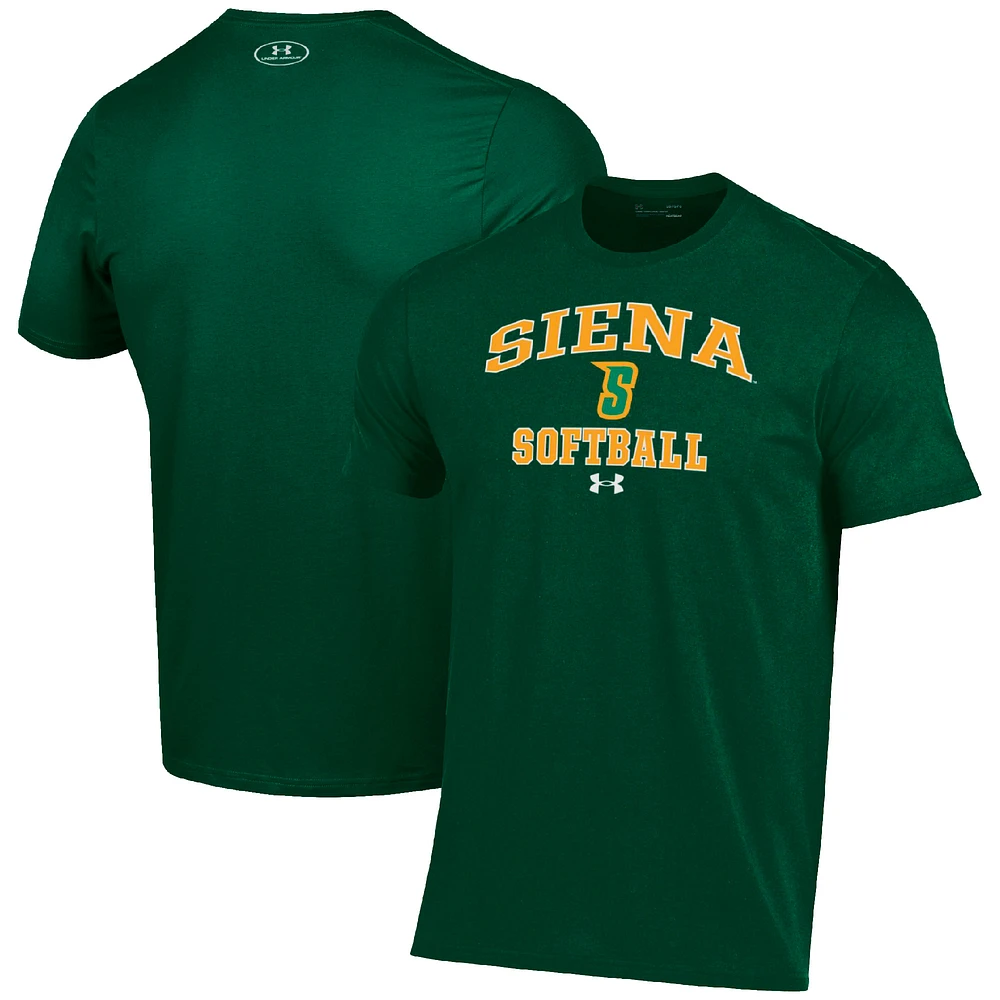 Men's Under Armour Siena Saints Arch Softball Performance T-Shirt
