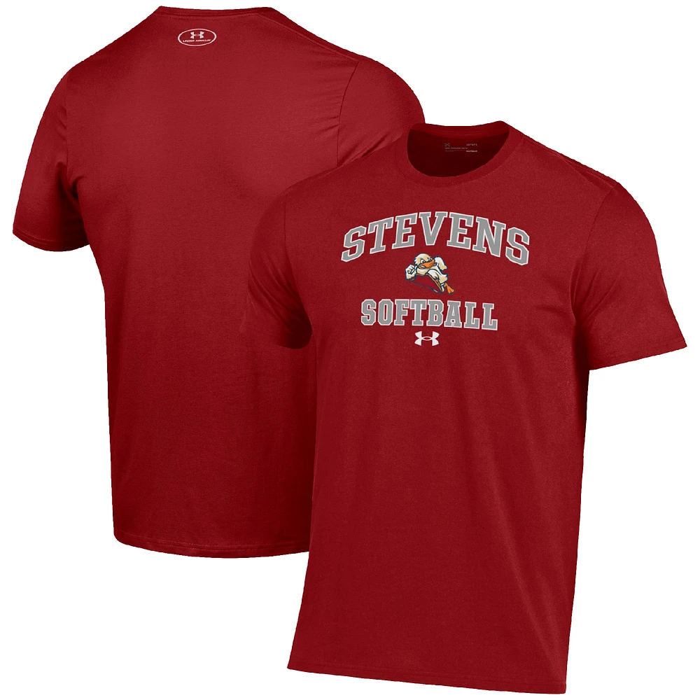 Men's Under Armour Stevens Institute of Technology Ducks Arch Softball Performance T-Shirt