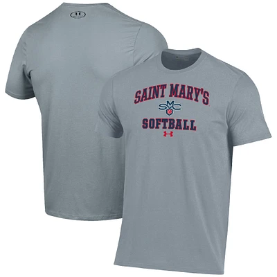 Men's Under Armour Gray Saint Mary's Gaels Arch Softball Performance T-Shirt