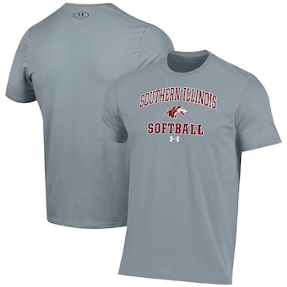 Men's Under Armour Gray Southern Illinois Salukis Arch Softball Performance T-Shirt