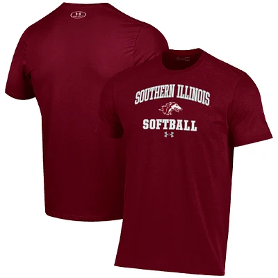 Men's Under Armour Maroon Southern Illinois Salukis Arch Softball Performance T-Shirt