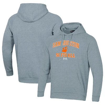 Men's Under Armour Gray Sam Houston State Bearkats All Day Arch Softball Raglan Pullover Hoodie