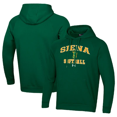 Men's Under Armour Siena Saints All Day Arch Softball Raglan Pullover Hoodie