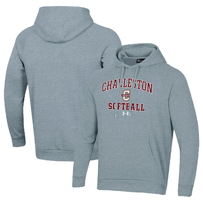 Men's Under Armour Gray Charleston Cougars All Day Arch Softball Raglan Pullover Hoodie
