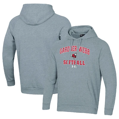 Men's Under Armour Gray Gardner-Webb Bulldogs All Day Arch Softball Raglan Pullover Hoodie
