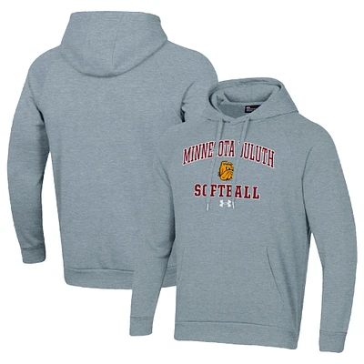 Men's Under Armour Gray Minnesota Duluth Bulldogs All Day Arch Softball Raglan Pullover Hoodie