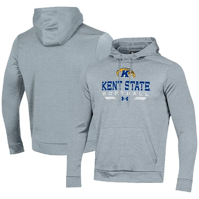 Men's Under Armour Gray Kent State Golden Flashes Softball Pullover Hoodie