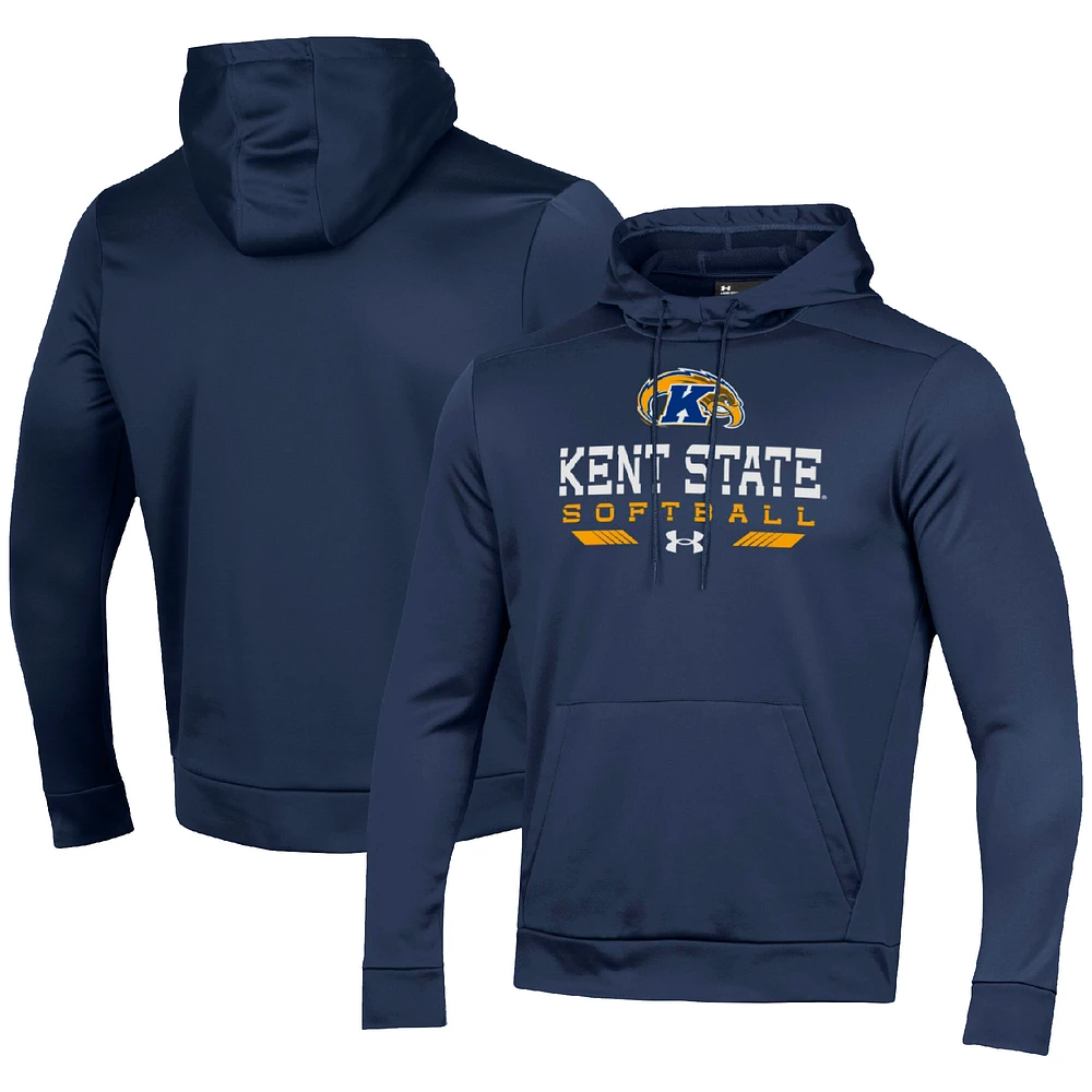 Men's Under Armour Navy Kent State Golden Flashes Softball Pullover Hoodie