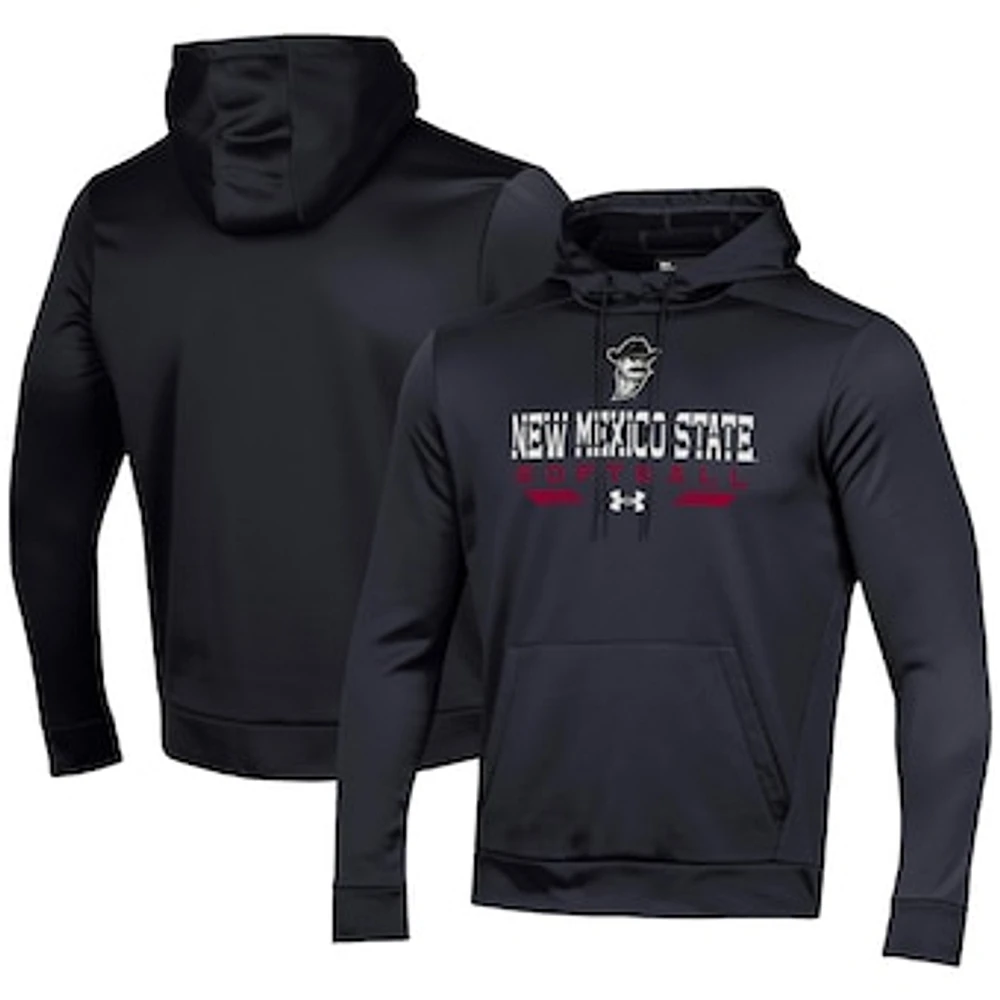 Men's Under Armour Black New Mexico State Aggies Softball Pullover Hoodie
