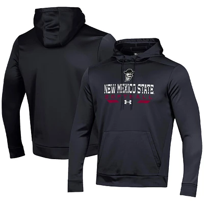 Men's Under Armour Black New Mexico State Aggies Softball Pullover Hoodie