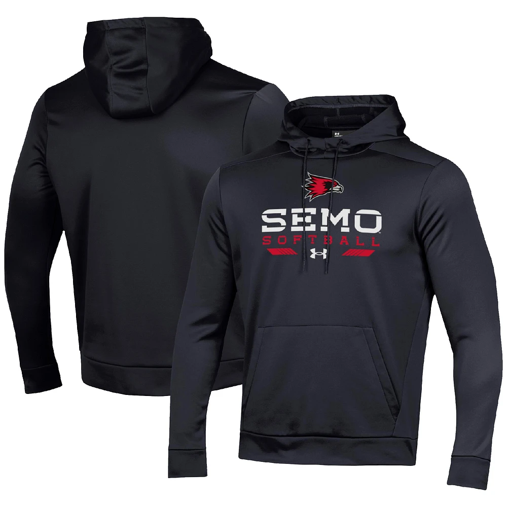 Men's Under Armour Black SEMO Redhawks Softball Pullover Hoodie