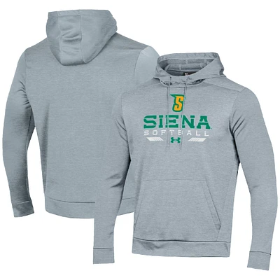 Men's Under Armour Gray Siena Saints Softball Pullover Hoodie