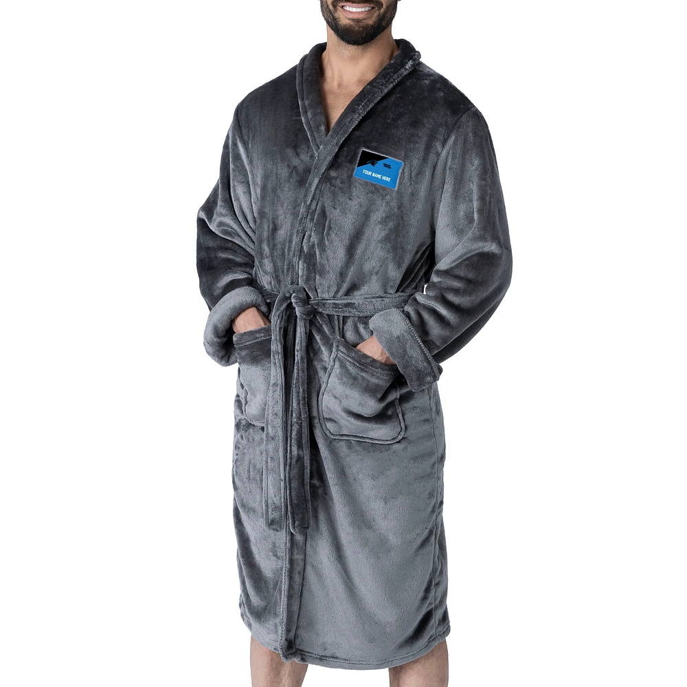 Unisex The Northwest Group Gray Carolina Panthers Snipe Personalized Robe