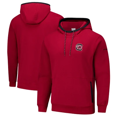 Men's Columbia Garnet South Carolina Gamecocks Flanker Fleece Pullover Hoodie
