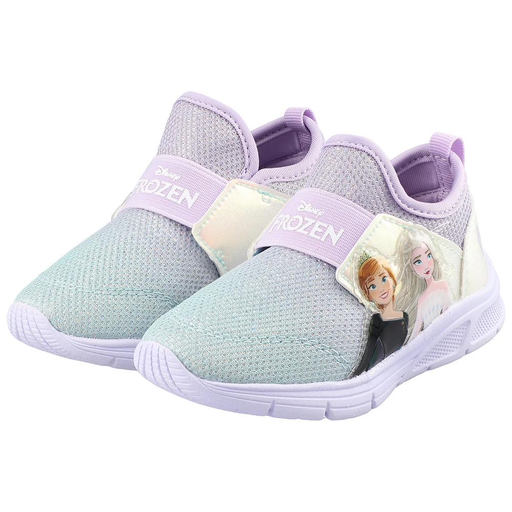 Girls Toddler Josmo Frozen Elsa & Anna Light-Up Slip-On Sneakers