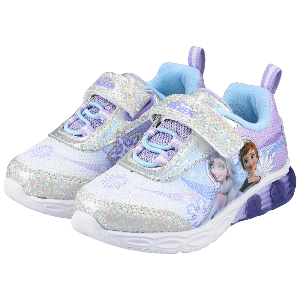 Girls Toddler Josmo Frozen Elsa & Anna Lighted Sneakers