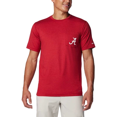 Men's Columbia Crimson Alabama Tide Tech Trail Omni-Wick T-Shirt