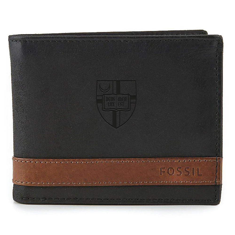 Fossil Black Catholic University Cardinals Quinn Flip ID Bifold Wallet