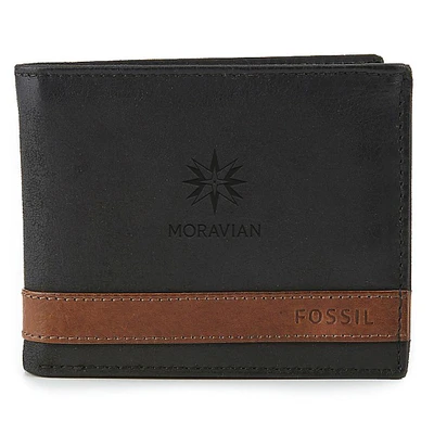 Fossil Black Moravian Greyhounds Quinn Flip ID Bifold Wallet