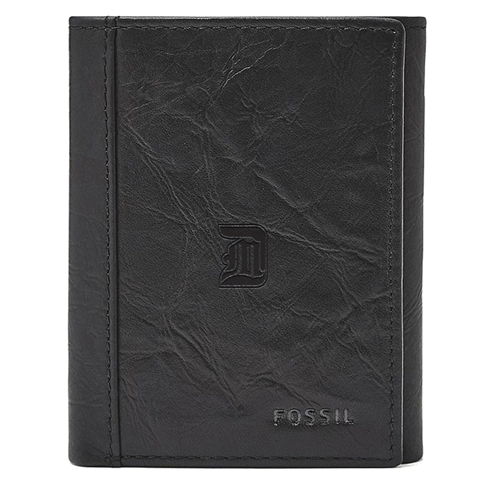 Fossil Black Detroit Mercy Titans Neel Extra Capacity Trifold Wallet