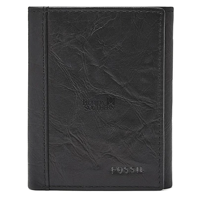 Fossil Black Florida Southern Mocs Neel Extra Capacity Trifold Wallet