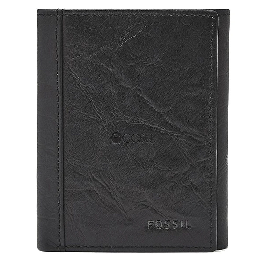 Fossil Black Georgia College Bobcats Neel Extra Capacity Trifold Wallet
