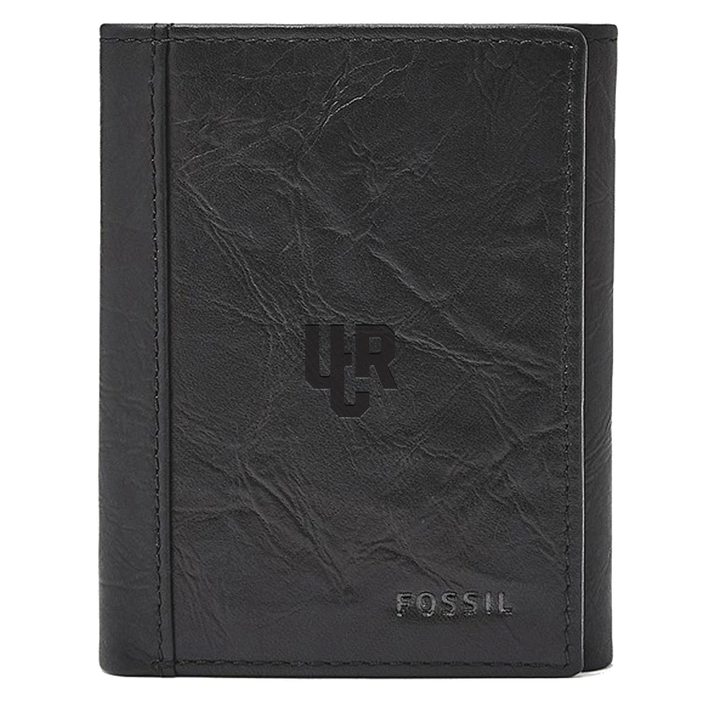 Fossil Black UC Riverside Highlanders Neel Extra Capacity Trifold Wallet