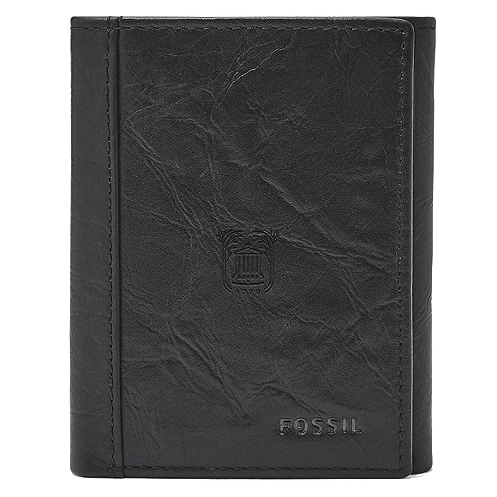 Fossil Black Charleston Cougars Neel Extra Capacity Trifold Wallet