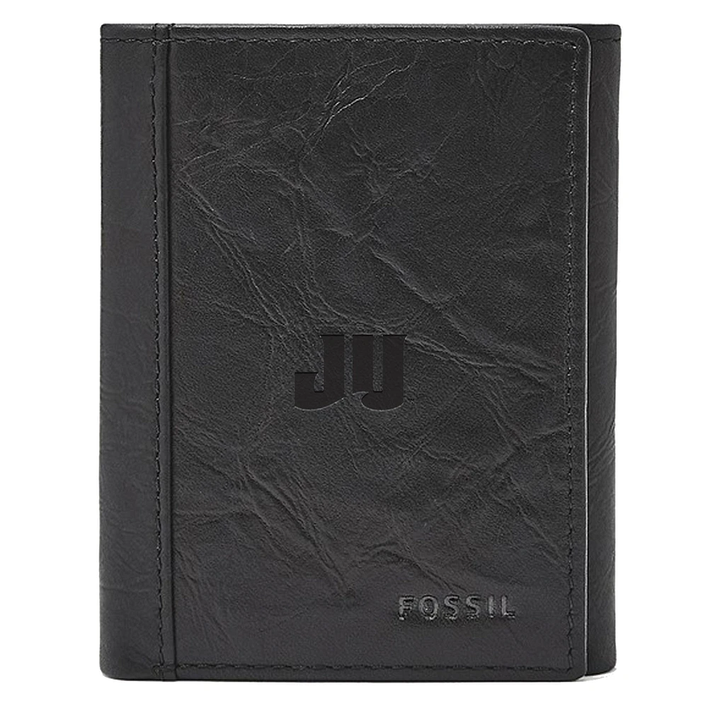 Fossil Black JU Dolphins Neel Extra Capacity Trifold Wallet