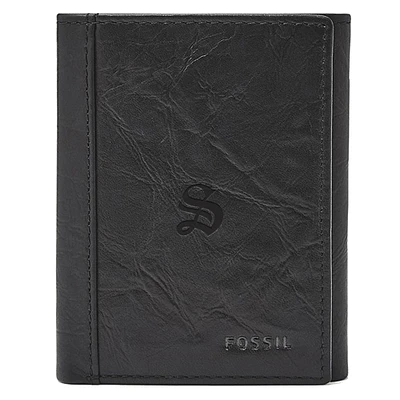 Fossil Black Sewanee Tigers Neel Extra Capacity Trifold Wallet