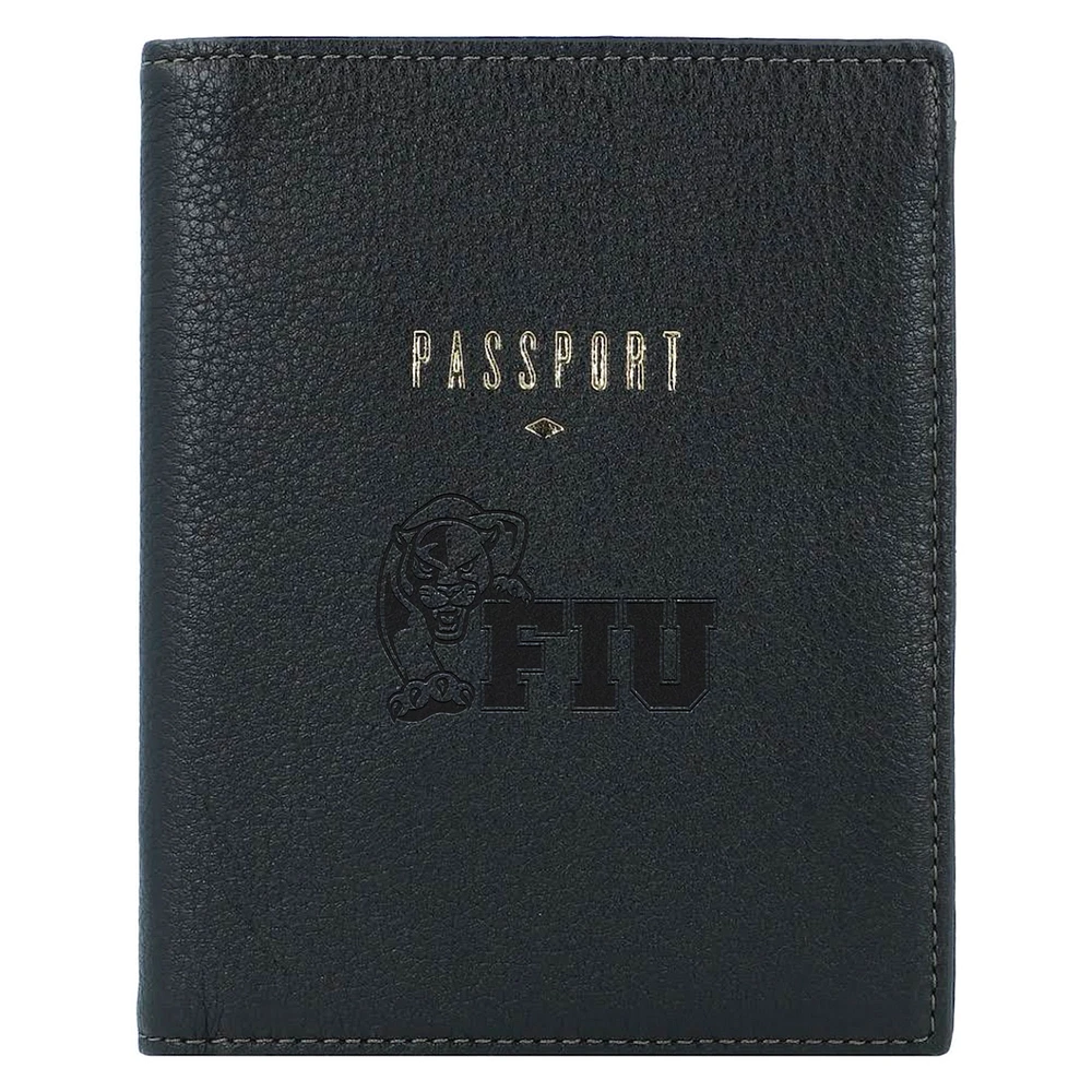 Fossil Black FIU Panthers Travel RFID Passport Case
