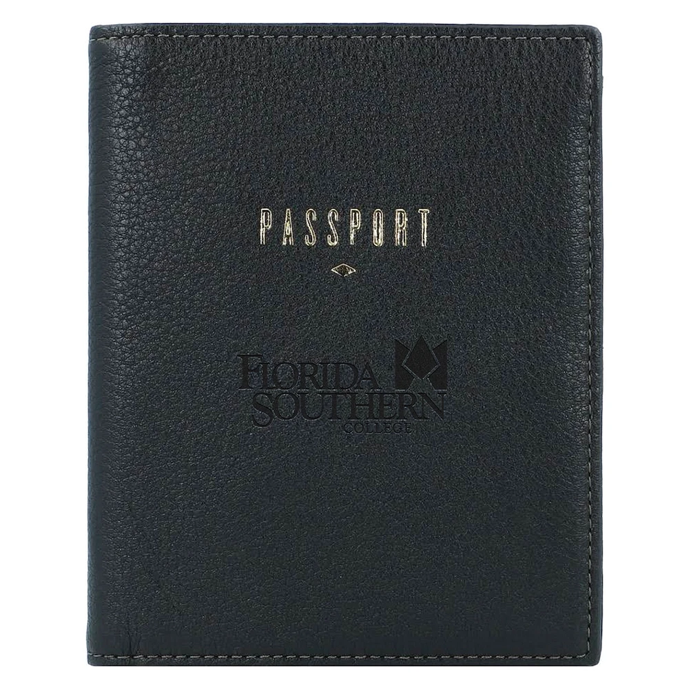 Fossil Black Florida Southern Mocs Travel RFID Passport Case