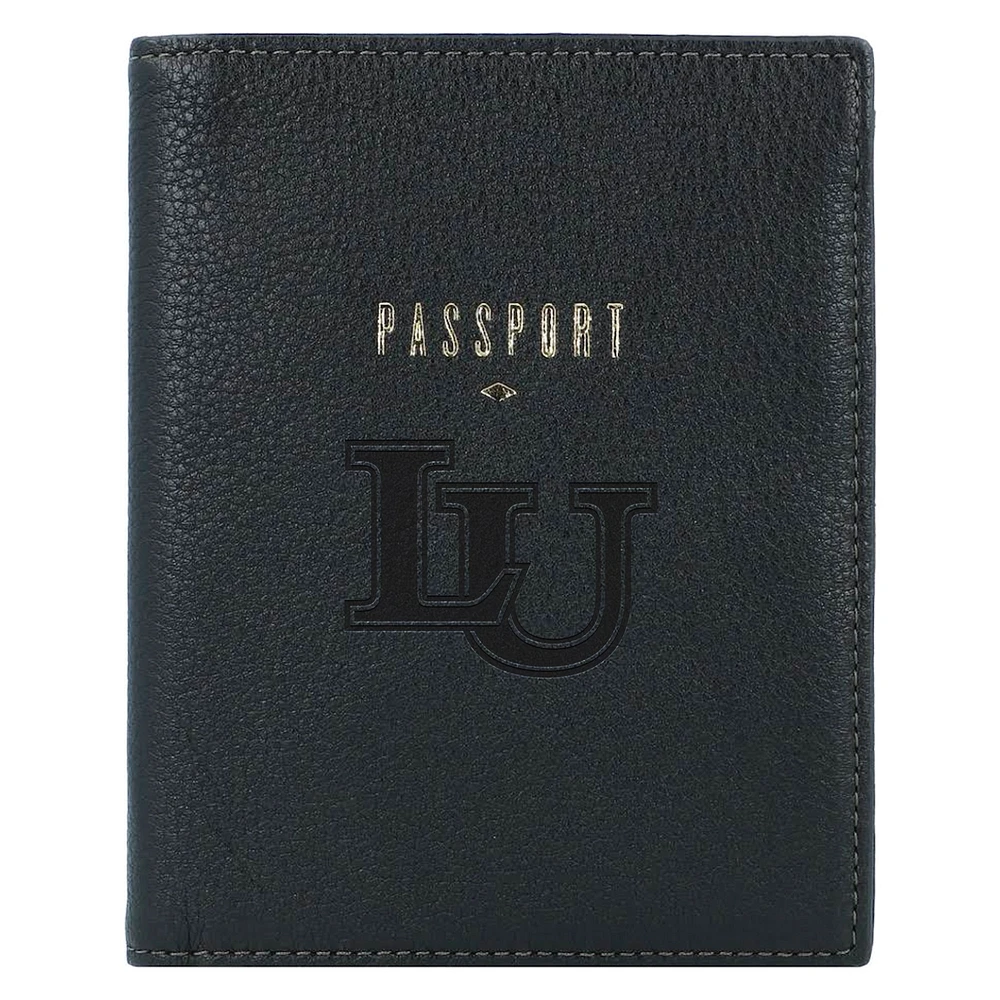 Fossil Black Lindenwood Lions Travel RFID Passport Case