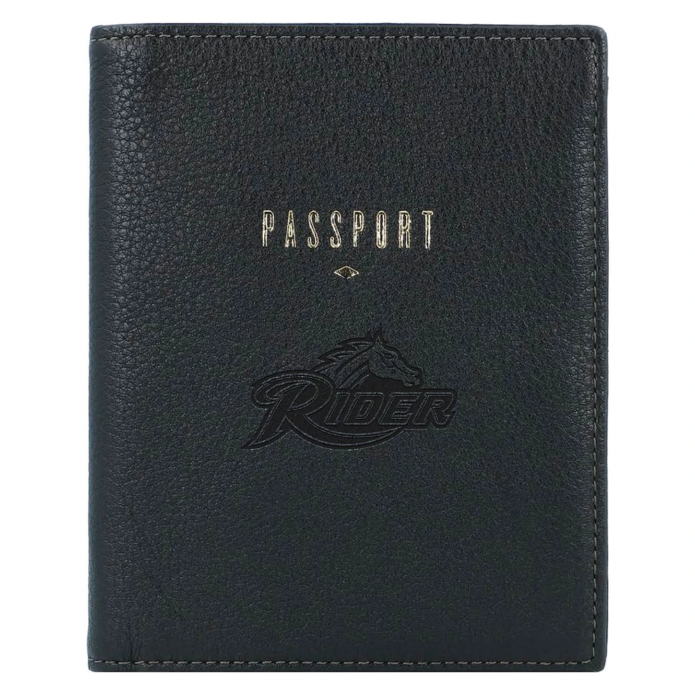 Fossil Black Rider Broncs Travel RFID Passport Case