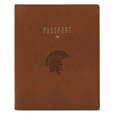 Fossil Brown Case Western Reserve Spartans Travel RFID Passport Case