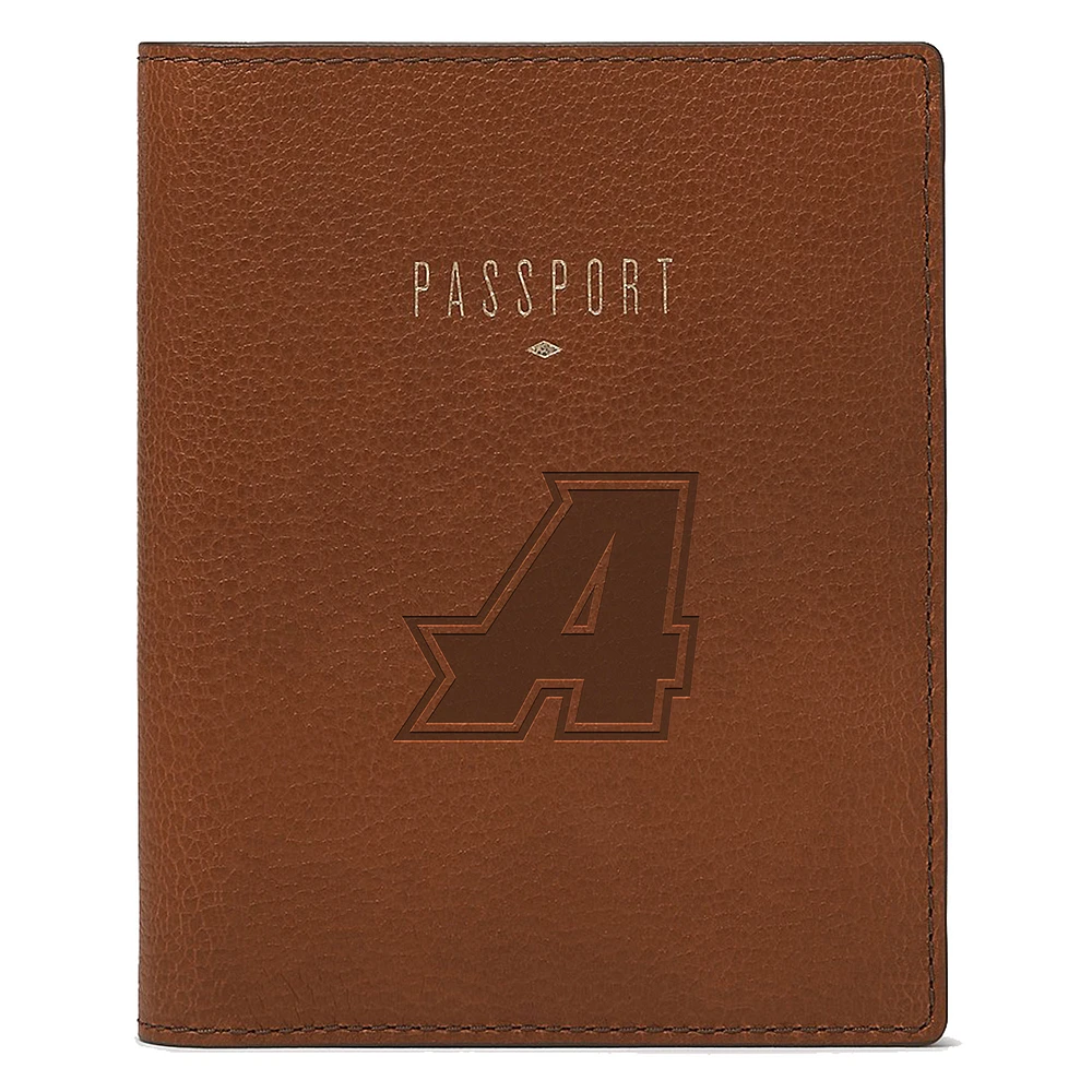 Fossil Brown Assumption Greyhounds Travel RFID Passport Case