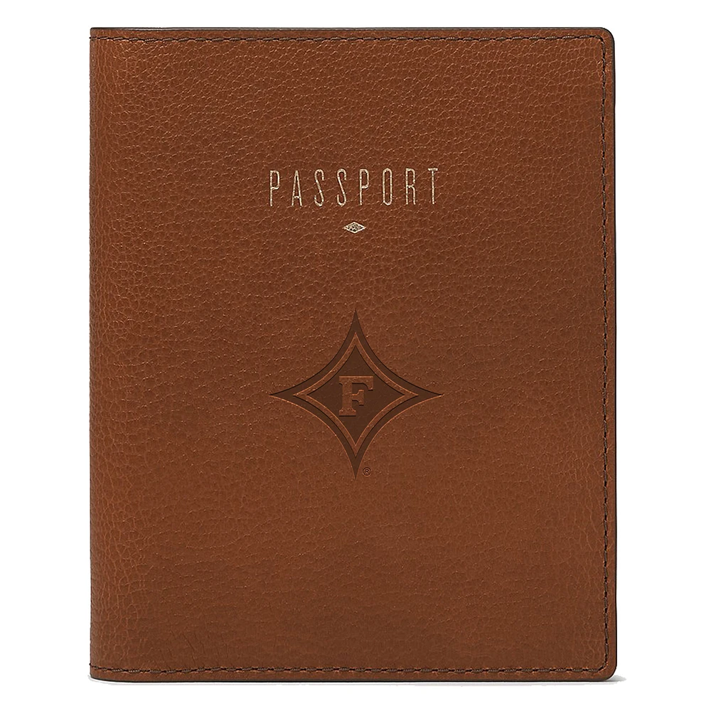 Fossil Brown Furman Paladins Travel RFID Passport Case