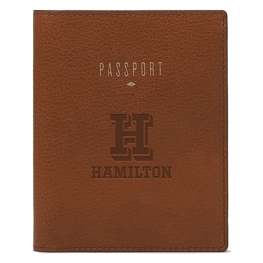 Fossil Brown Hamilton Continentals Travel RFID Passport Case