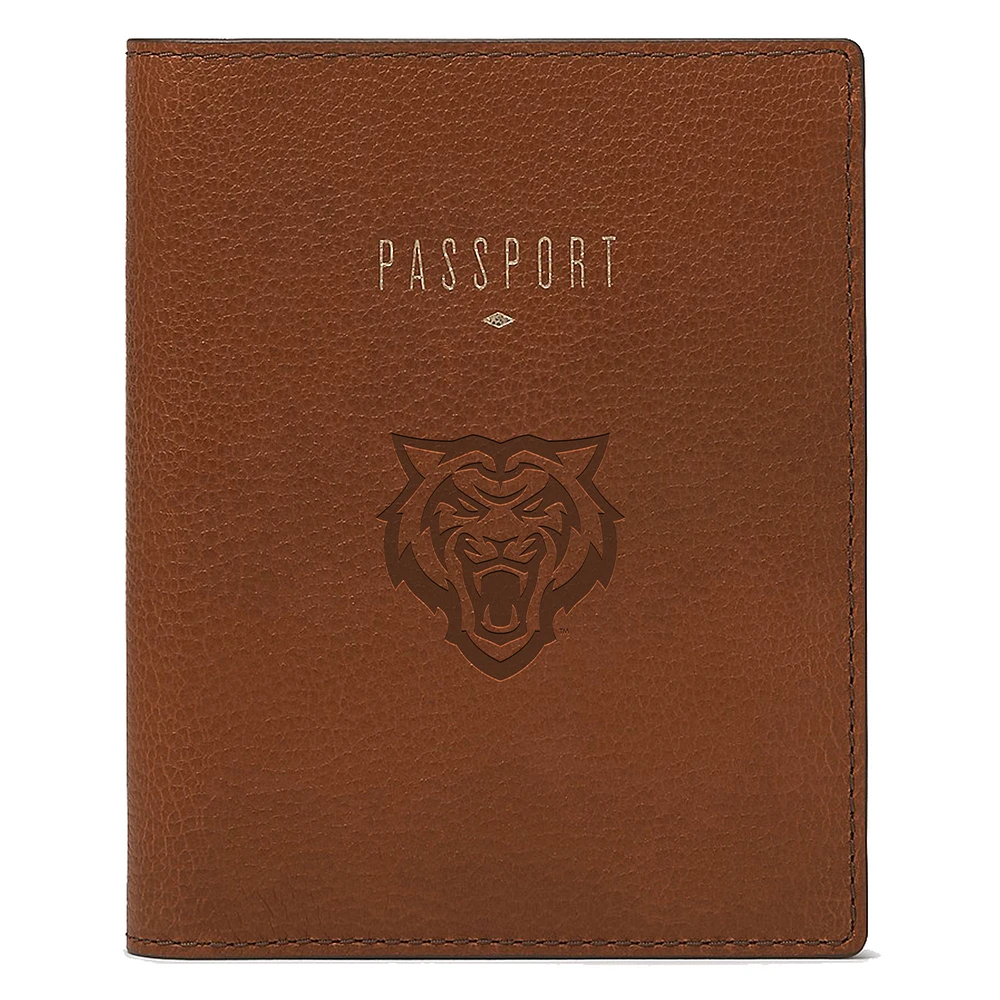 Fossil Brown Idaho State Bengals Travel RFID Passport Case
